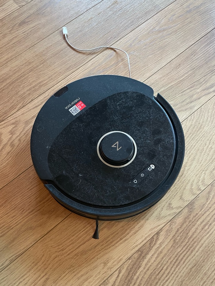 One does wonder: why don’t robot vacuum cleaners understand they should leave stray cables alone? One also wonders: why don’t robot vacuum cleaners clean their own cover?